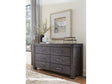 Meadow Six Drawer Solid Wood Dresser in Graphite by Modus Furniture at Eve Furniture