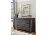 Meadow Six Drawer Solid Wood Dresser in Graphite by Modus Furniture at Eve Furniture