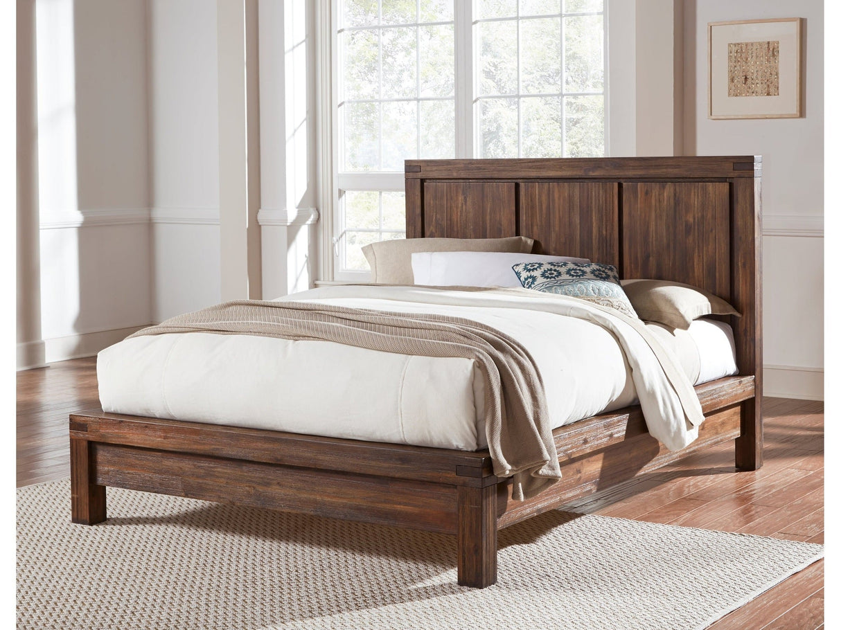 Meadow Solid Wood California King Platform Bed in Brick Brown by Modus Furniture at Eve Furniture