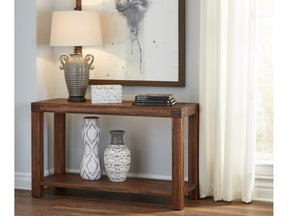 Meadow Solid Wood Console Table in Brick Brown by Modus Furniture at Eve Furniture