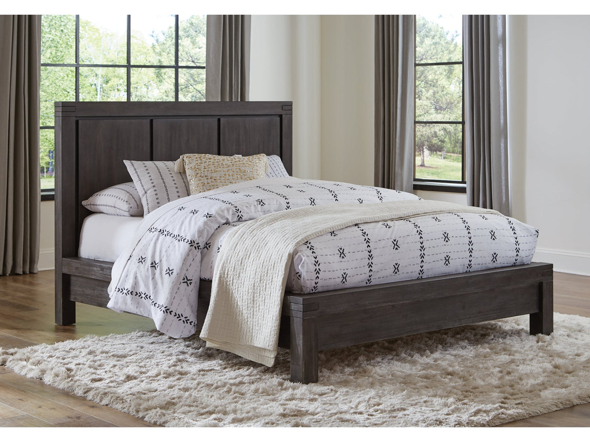 Meadow Solid Wood Eastern King Platform Bed in Graphite by Modus Furniture at Eve Furniture