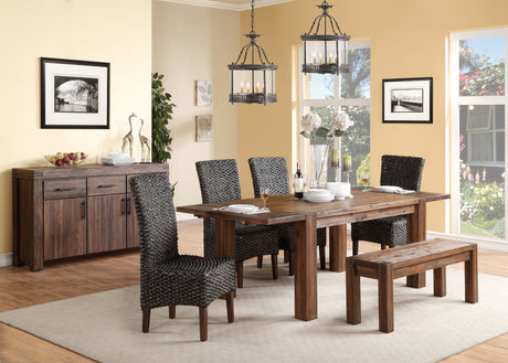 Meadow Solid Wood Extending Dining Table in Brick Brown by Modus Furniture at Eve Furniture