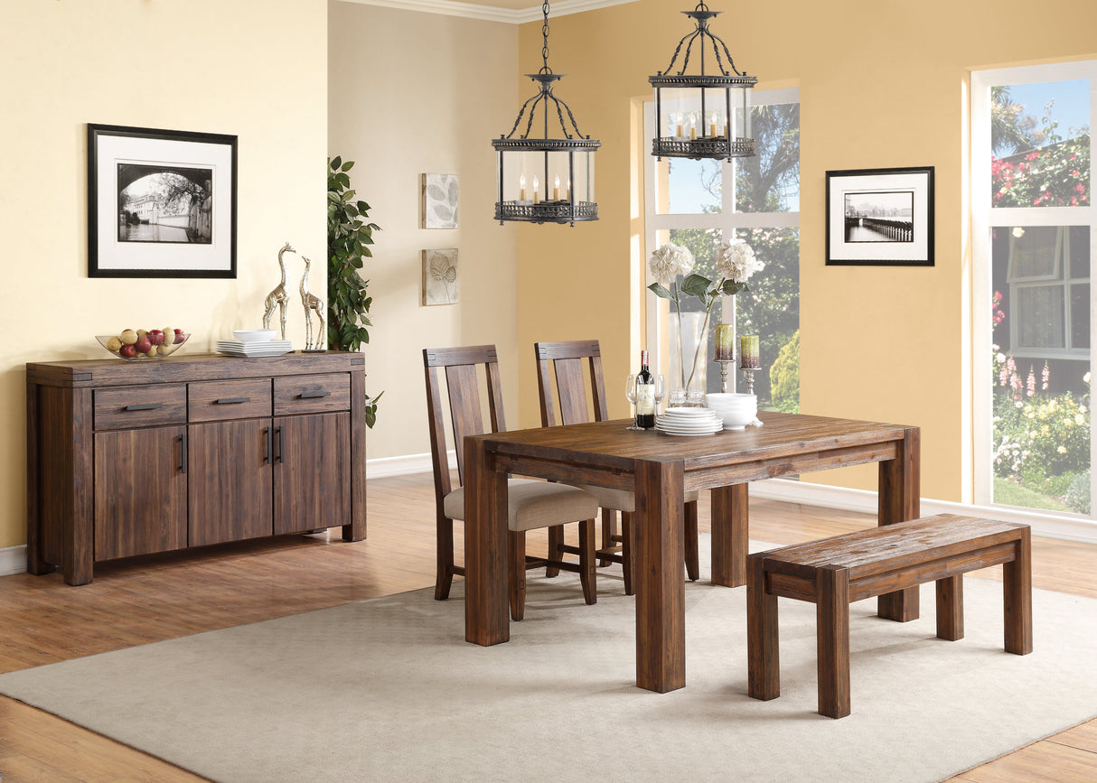 Meadow Solid Wood Extending Dining Table in Brick Brown by Modus Furniture at Eve Furniture