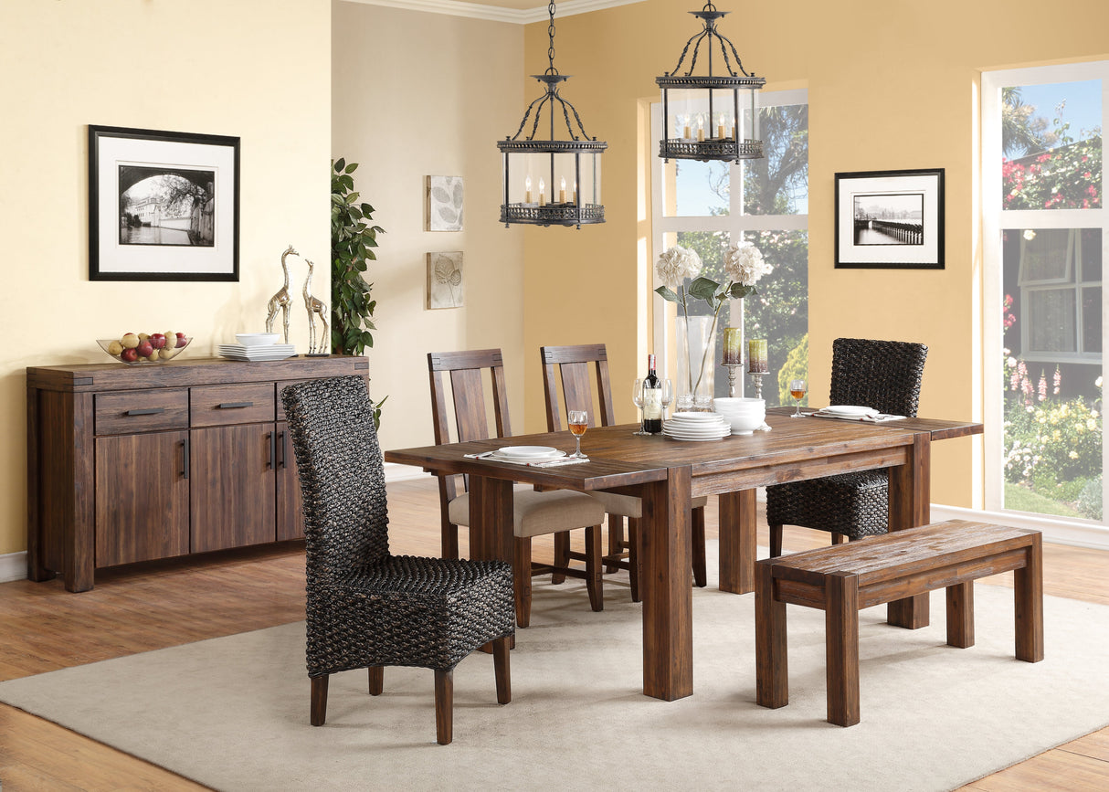 Meadow Solid Wood Extending Dining Table in Brick Brown by Modus Furniture at Eve Furniture