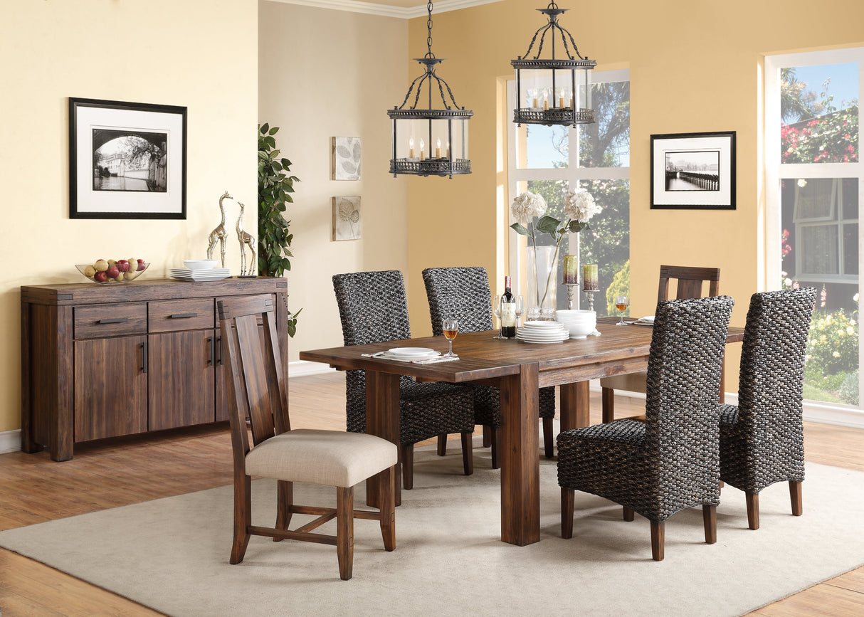 Meadow Solid Wood Extending Dining Table in Brick Brown by Modus Furniture at Eve Furniture