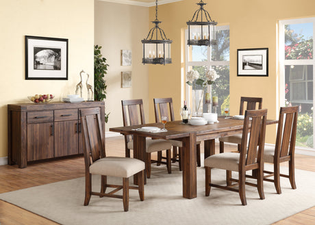 Meadow Solid Wood Extending Dining Table in Brick Brown by Modus Furniture at Eve Furniture