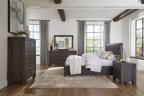 Meadow Solid Wood Footboard California King Storage Bed in Graphite by Modus Furniture at Eve Furniture