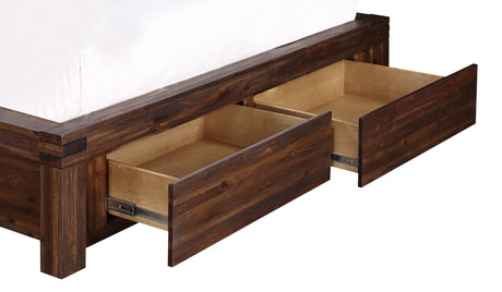 Meadow Solid Wood Footboard Full Storage Bed in Brick Brown by Modus Furniture at Eve Furniture