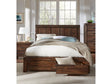 Meadow Solid Wood Footboard Full Storage Bed in Brick Brown by Modus Furniture at Eve Furniture