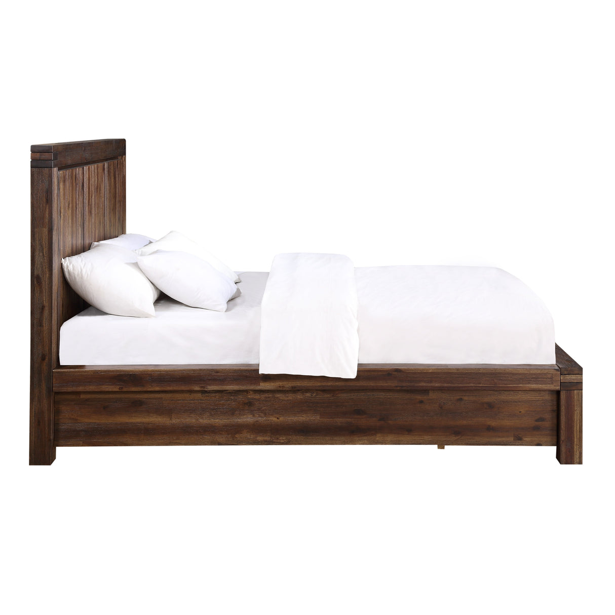 Meadow Solid Wood Footboard Queen Storage Bed in Brick Brown by Modus Furniture at Eve Furniture