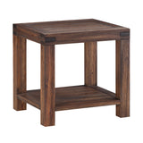 Meadow Solid Wood Rectangular Side Table in Brick Brown by Modus Furniture at Eve Furniture