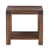 Meadow Solid Wood Rectangular Side Table in Brick Brown by Modus Furniture at Eve Furniture