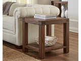 Meadow Solid Wood Rectangular Side Table in Brick Brown by Modus Furniture at Eve Furniture