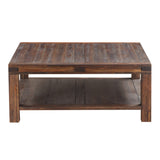 Meadow Solid Wood Square Coffee Table in Brick Brown by Modus Furniture at Eve Furniture