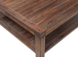 Meadow Solid Wood Square Coffee Table in Brick Brown by Modus Furniture at Eve Furniture