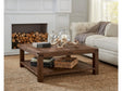 Meadow Solid Wood Square Coffee Table in Brick Brown by Modus Furniture at Eve Furniture