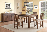 Meadow Solid Wood Square Counter Table in Brick Brown by Modus Furniture at Eve Furniture