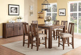 Meadow Solid Wood Square Counter Table in Brick Brown by Modus Furniture at Eve Furniture