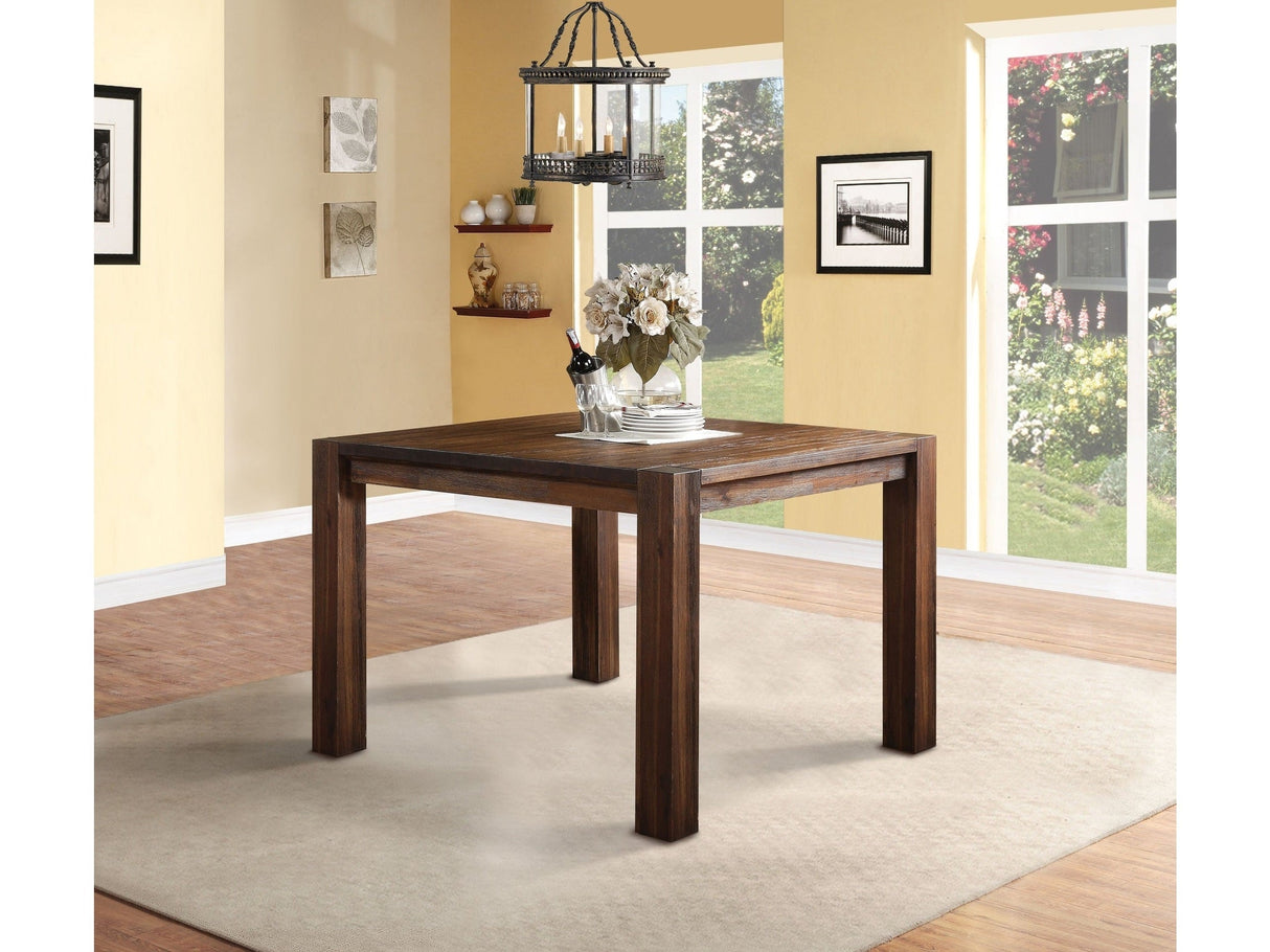 Meadow Solid Wood Square Counter Table in Brick Brown by Modus Furniture at Eve Furniture
