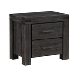 Meadow Solid Wood Two Drawer Nightstand in Graphite by Modus Furniture at Eve Furniture