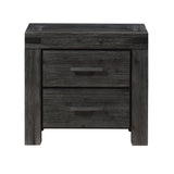 Meadow Solid Wood Two Drawer Nightstand in Graphite by Modus Furniture at Eve Furniture