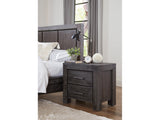Meadow Solid Wood Two Drawer Nightstand in Graphite by Modus Furniture at Eve Furniture