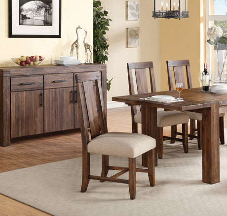 Meadow Solid Wood Upholstered Dining Chair in Brick Brown by Modus Furniture at Eve Furniture
