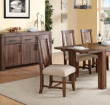 Meadow Solid Wood Upholstered Dining Chair in Brick Brown by Modus Furniture at Eve Furniture