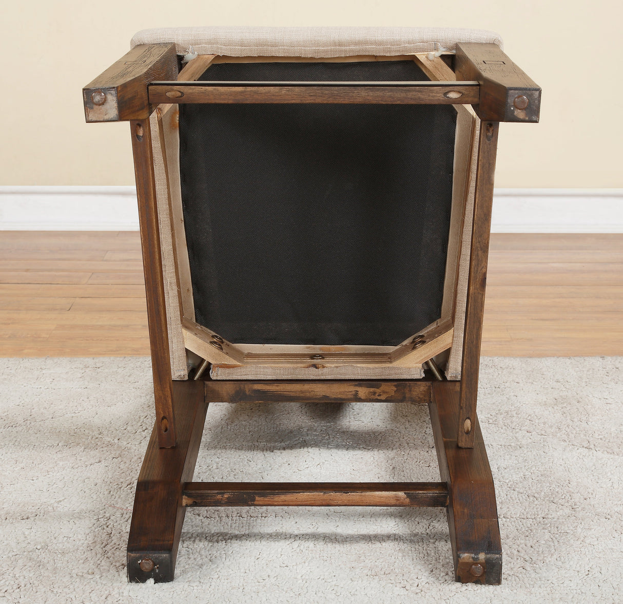 Meadow Solid Wood Upholstered Dining Chair in Brick Brown by Modus Furniture at Eve Furniture