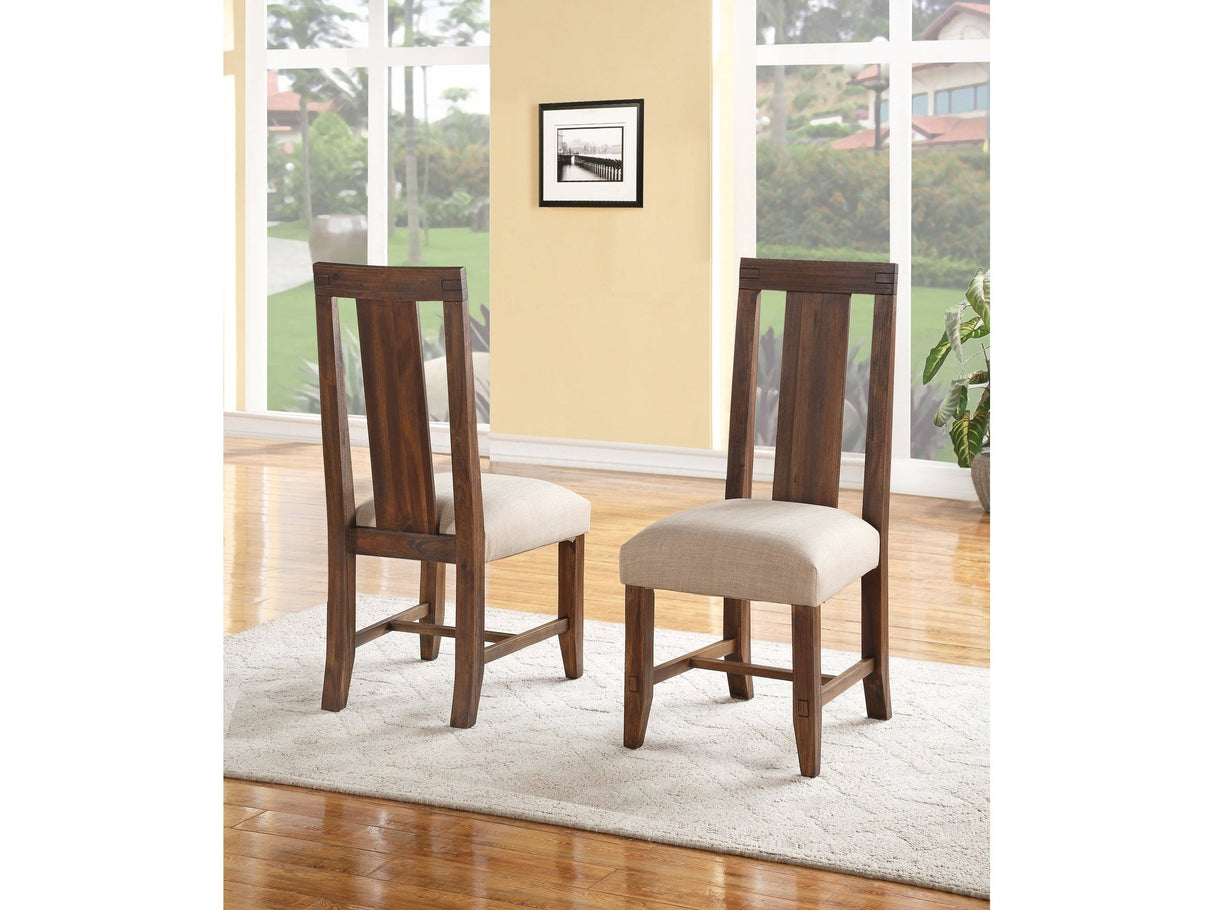 Meadow Solid Wood Upholstered Dining Chair in Brick Brown by Modus Furniture at Eve Furniture