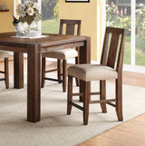 Meadow Solid Wood Upholstered Kitchen Counter Stool in Brick Brown (Set of 2) by Modus Furniture at Eve Furniture