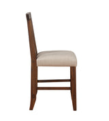 Meadow Solid Wood Upholstered Kitchen Counter Stool in Brick Brown (Set of 2) by Modus Furniture at Eve Furniture