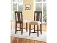 Meadow Solid Wood Upholstered Kitchen Counter Stool in Brick Brown (Set of 2) by Modus Furniture at Eve Furniture