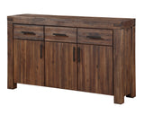 Meadow Three Drawer Three Door Solid Wood Sideboard in Brick Brown by Modus Furniture at Eve Furniture