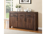 Meadow Three Drawer Three Door Solid Wood Sideboard in Brick Brown by Modus Furniture at Eve Furniture