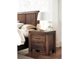Meadow Two Drawer Solid Wood Nightstand in Brick Brown by Modus Furniture at Eve Furniture
