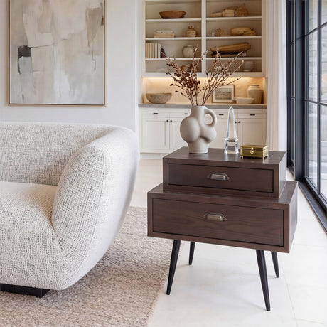 Mechy Brown Side Table by Zuomod at Eve Furniture