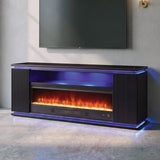 Medea Black TV Stand w/ Heater by Furniture of America at Eve Furniture