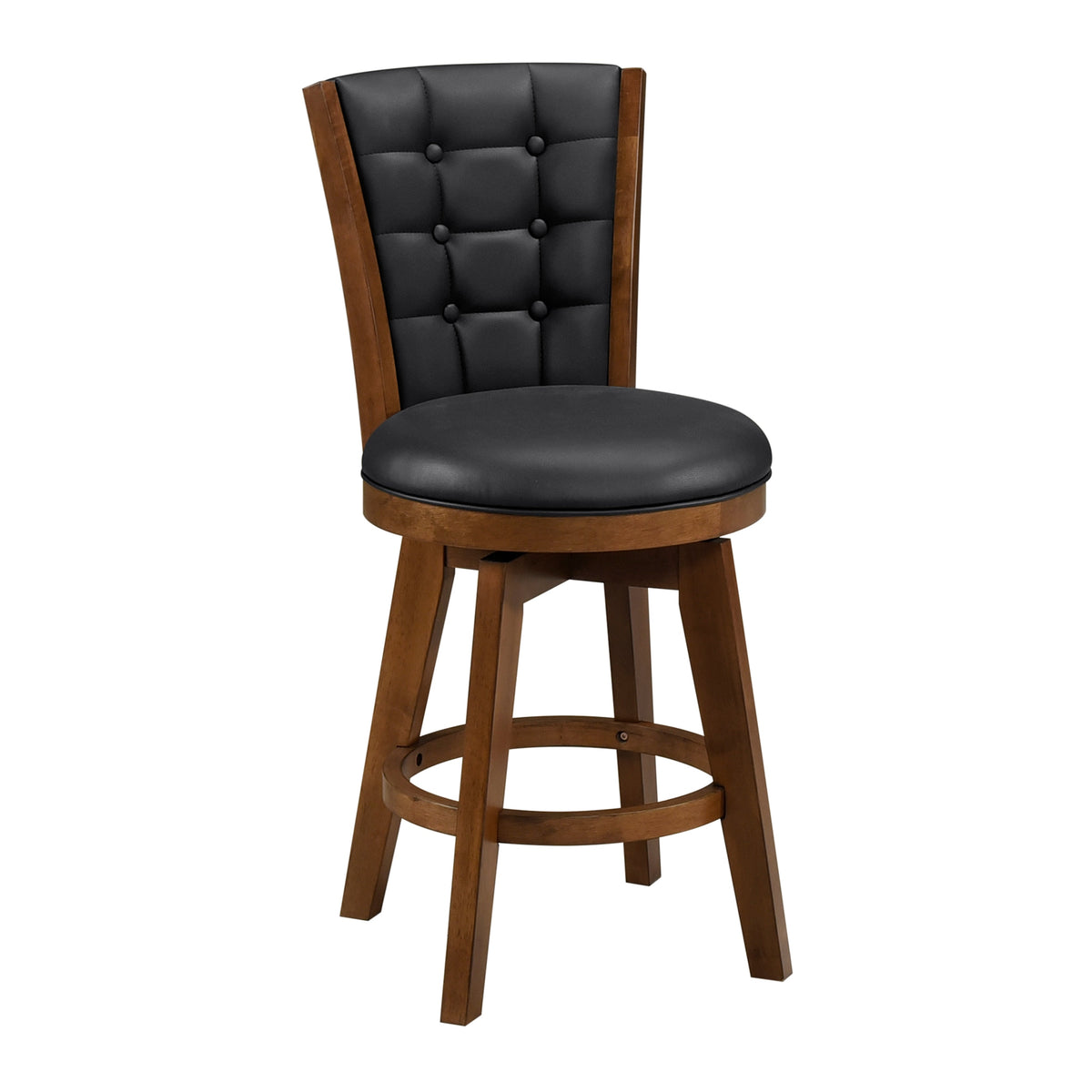 Medford Chestnut/Black Swivel Counter Height Chair, Set of 2 by Homelegance at Eve Furniture