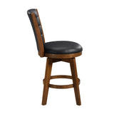 Medford Chestnut/Black Swivel Counter Height Chair, Set of 2 by Homelegance at Eve Furniture