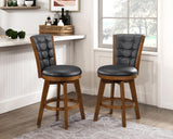 Medford Chestnut/Black Swivel Counter Height Chair, Set of 2 by Homelegance at Eve Furniture