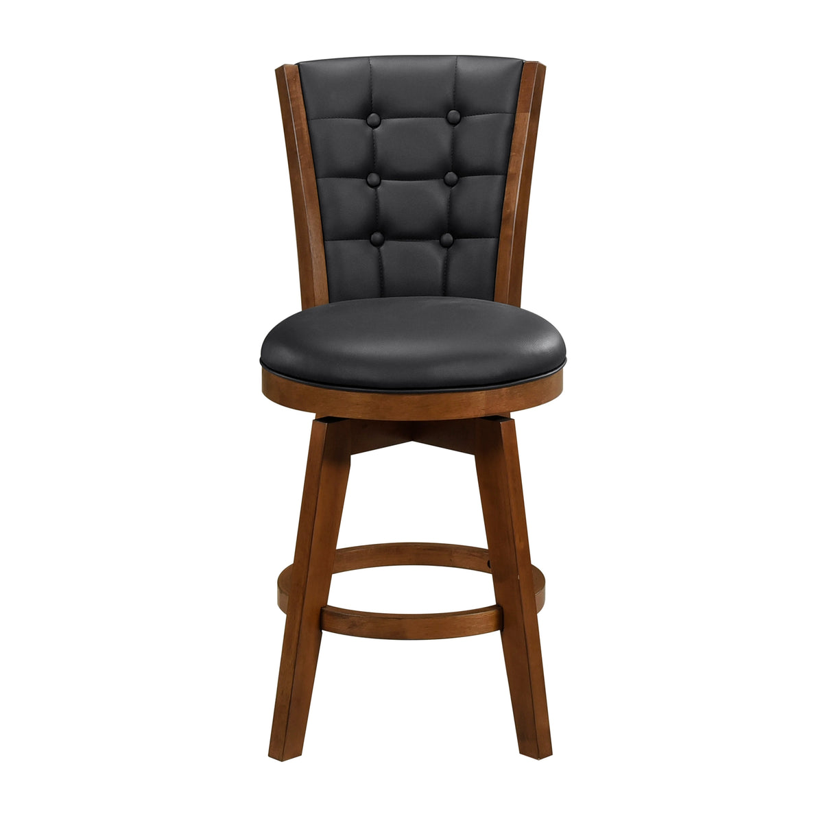 Medford Chestnut/Black Swivel Counter Height Chair, Set of 2 by Homelegance at Eve Furniture