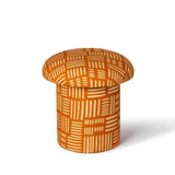 Lucy Rust Orange Tribal Print Mushroom Accent Stool by TOV Furniture at Eve Furniture