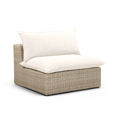 Cali Performance Fabric & Wicker Outdoor Armless Chair by TOV Furniture at Eve Furniture