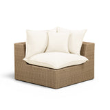 Cali Performance Fabric & Wicker Outdoor Corner Chair by TOV Furniture at Eve Furniture