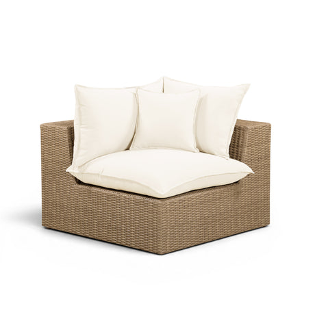 Cali Performance Fabric & Wicker Outdoor Corner Chair by TOV Furniture at Eve Furniture