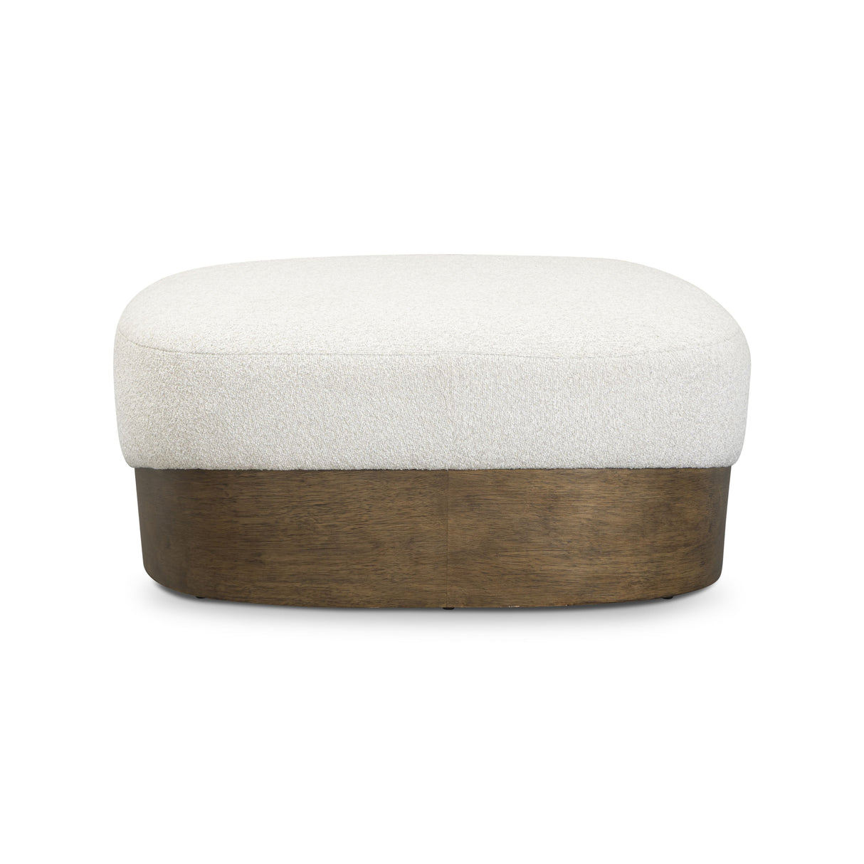 Domina Sugar Off-White Boucle Ottoman by TOV Furniture at Eve Furniture