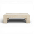Roxanne 46" Faux Travertine Indoor/Outdoor Concrete Coffee Table by TOV Furniture at Eve Furniture