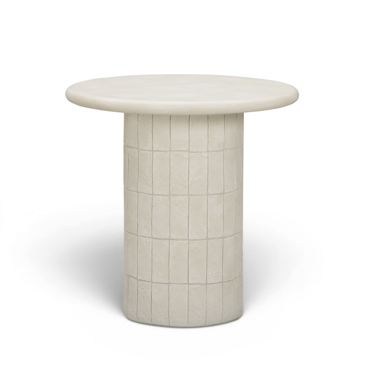 Fafo Beige Indoor/Outdoor Concrete Side Table by TOV Furniture at Eve Furniture