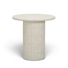 Fafo Beige Indoor/Outdoor Concrete Side Table by TOV Furniture at Eve Furniture